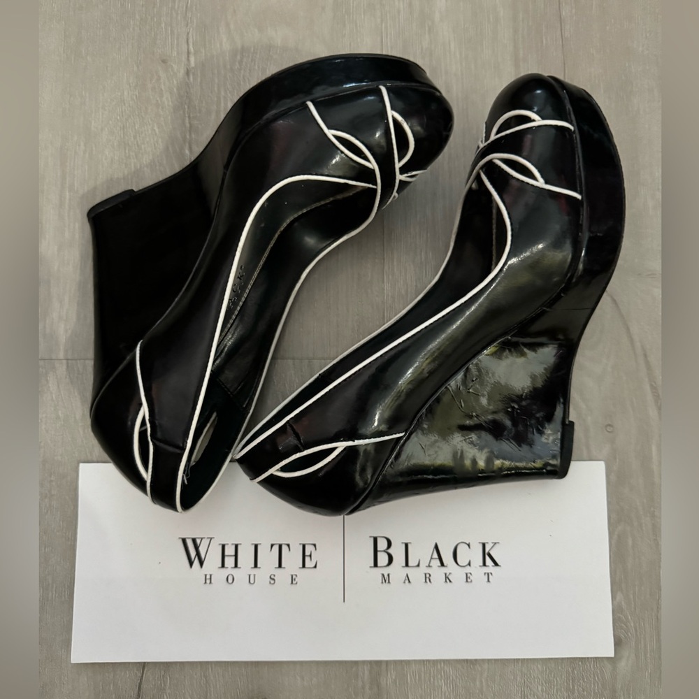 White House Black Market Patent Leather Platforms - 6